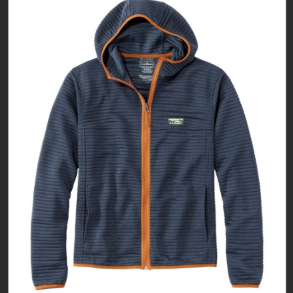 L.L. Bean Airlight Knit Full- Zip Navy Blue Jacket